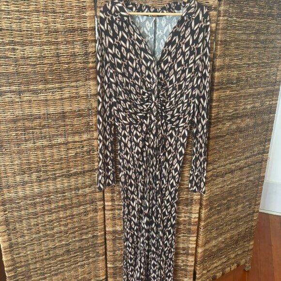 FREE PEOPLE shayla brown black jumpsuit size XL black and brown - Picture 6 of 8